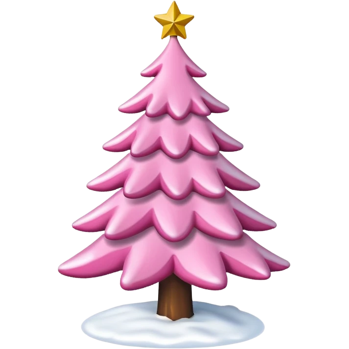 Christmas tree snow pink emoji