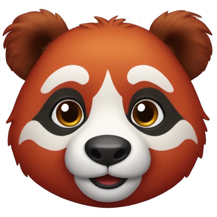 Red-colored panda emoji