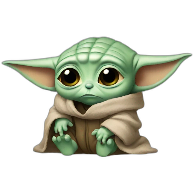 sad baby yoda emoji