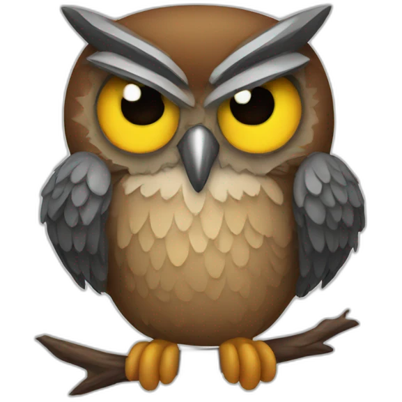 angry owl emoji