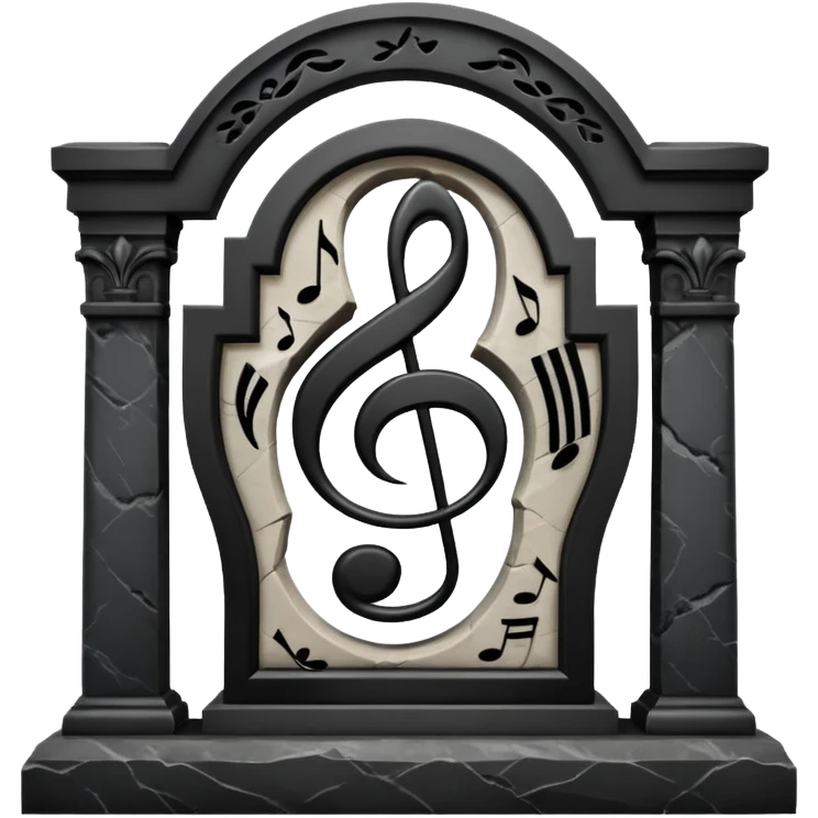 fuck on em grave with msuic notes emoji