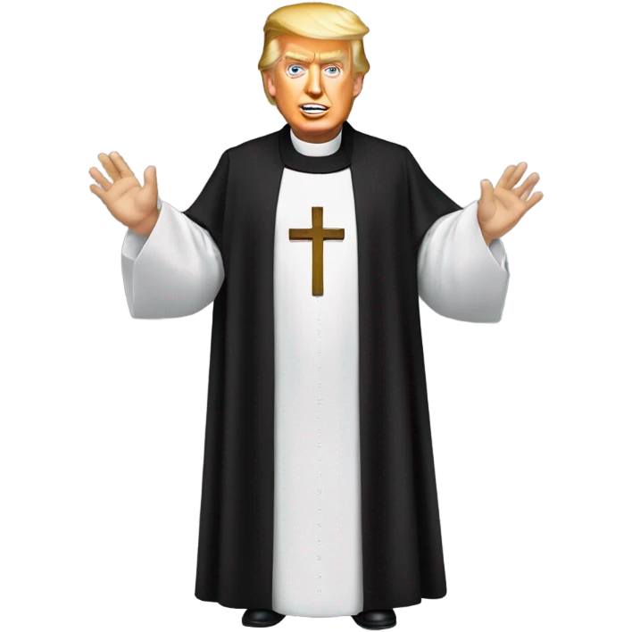 Donald Trump dressed as priest  emoji