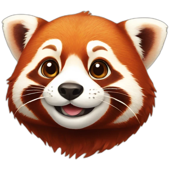 Happy red panda emoji