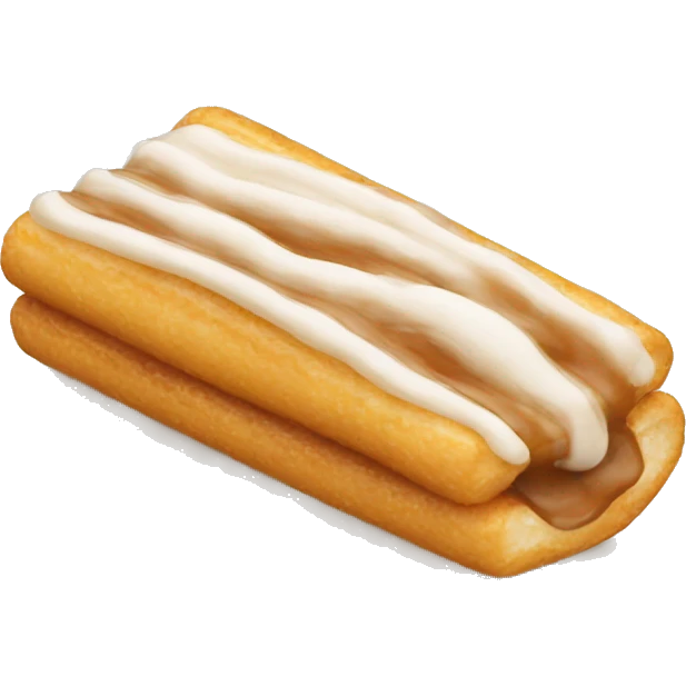 Horizontal filled cream churro emoji
