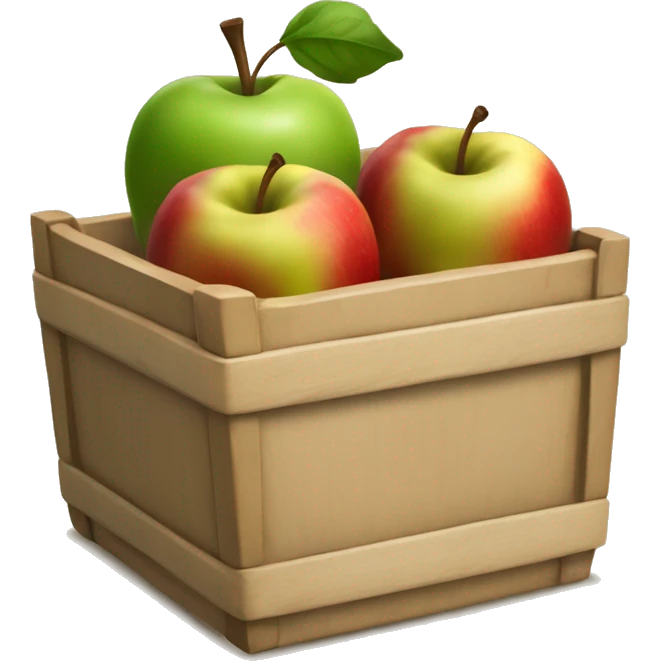 Canasta con manzanas emoji