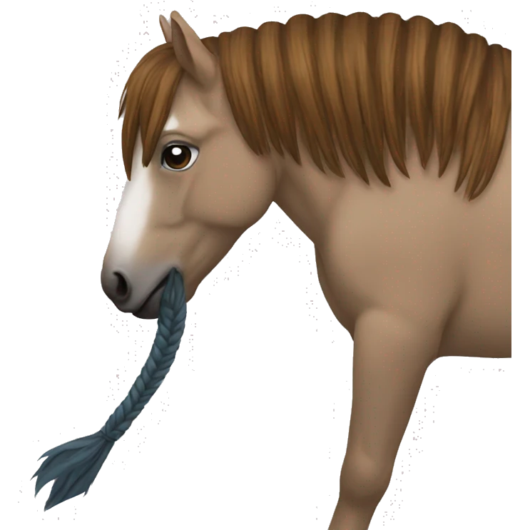 holding horses tail emoji
