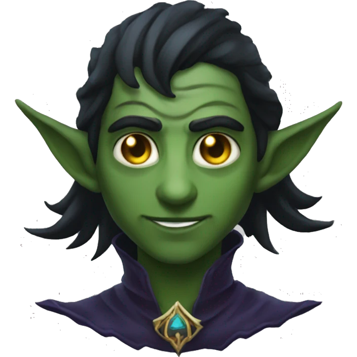 A male night elve demonology warlock emoji