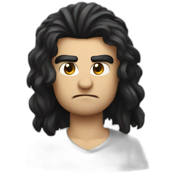 angry german with broom stash and side swiped black hair emoji