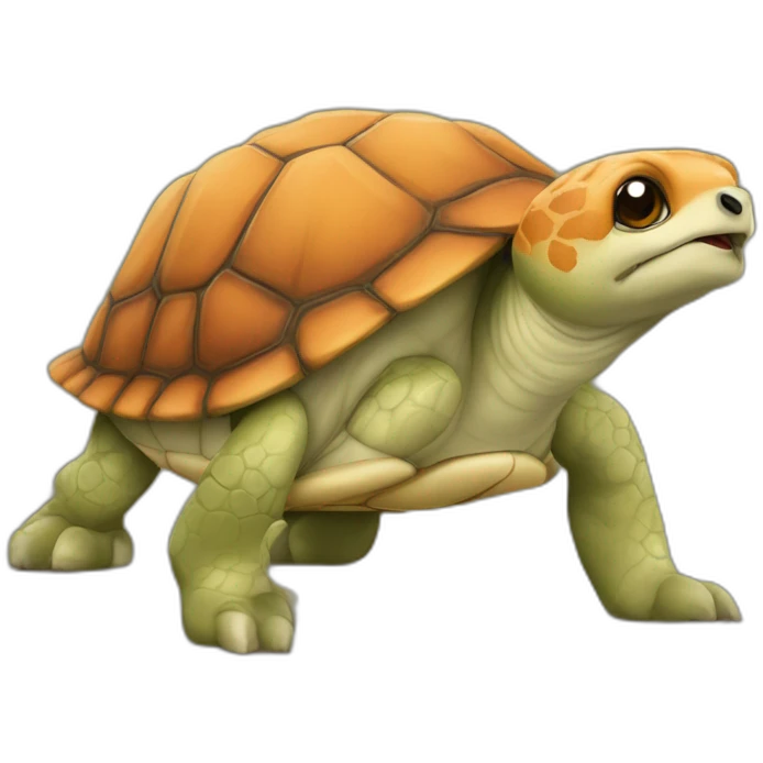 Tortue sur un renard emoji