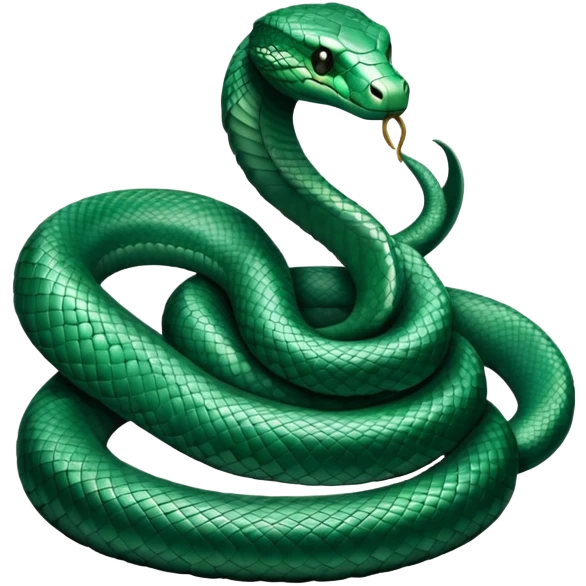 Realistic Hogwarts Slytherin snake emoji