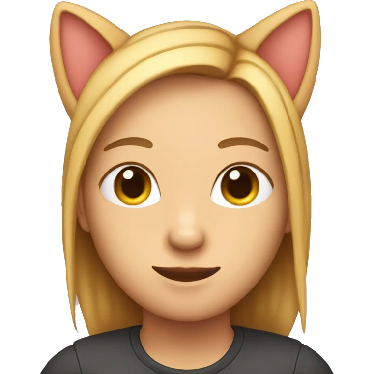 Person with cat ears and tail emoji