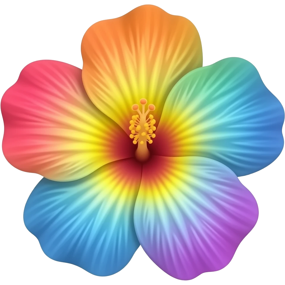 Rainbow hibiscus  emoji