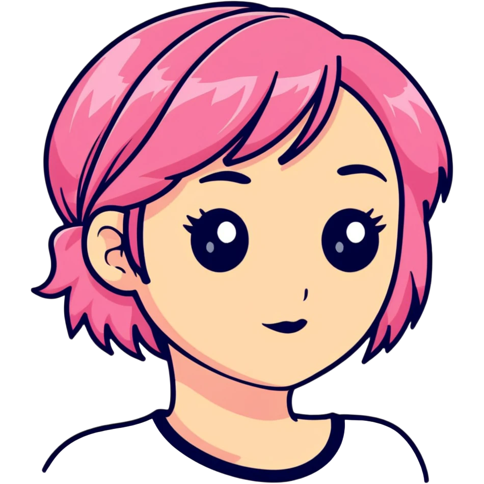 Milafique cheveux rose emoji