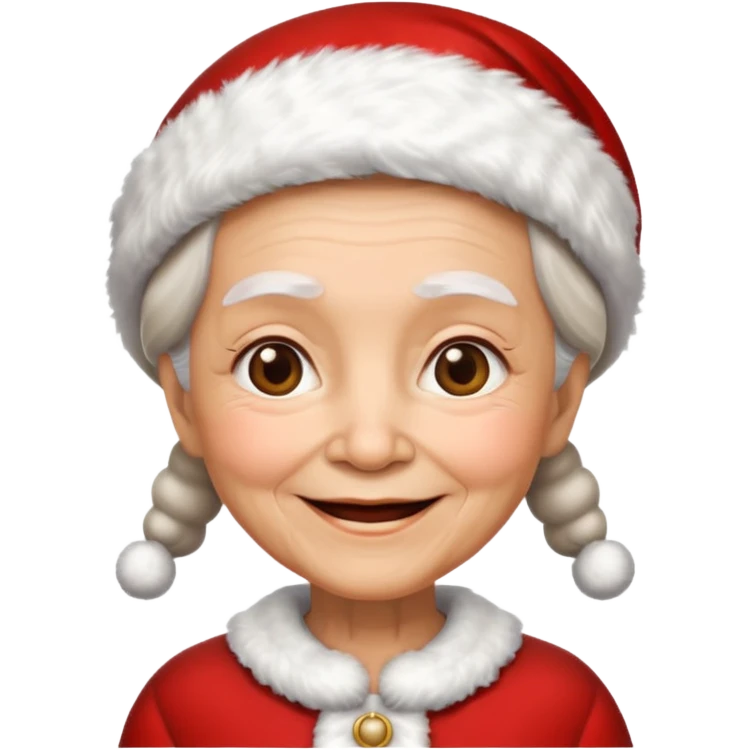 Grandmother wearing Santa costume emoji