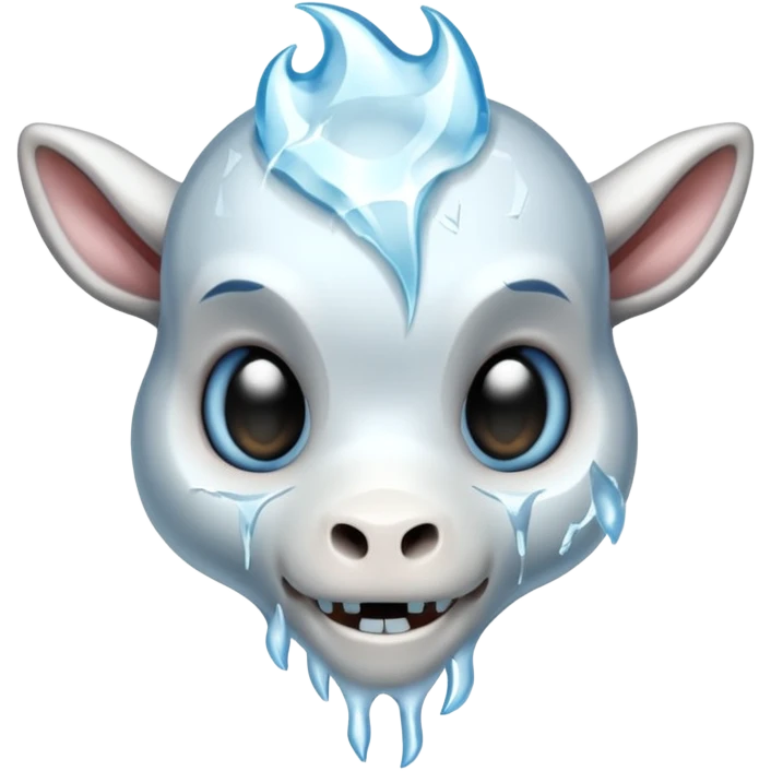 The ice skull The ice skull of a baby goat emoji