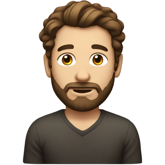 Man with brown hair and a hairy back emoji