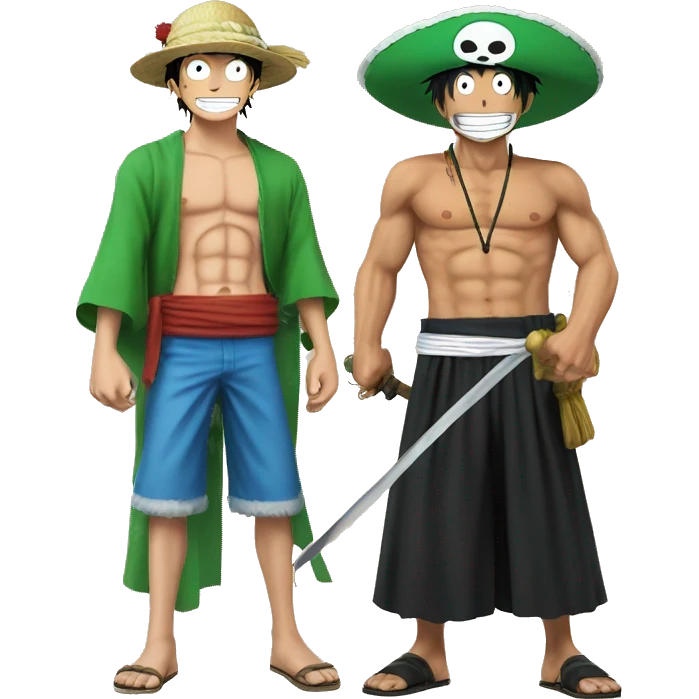 Luffy with zoro emoji