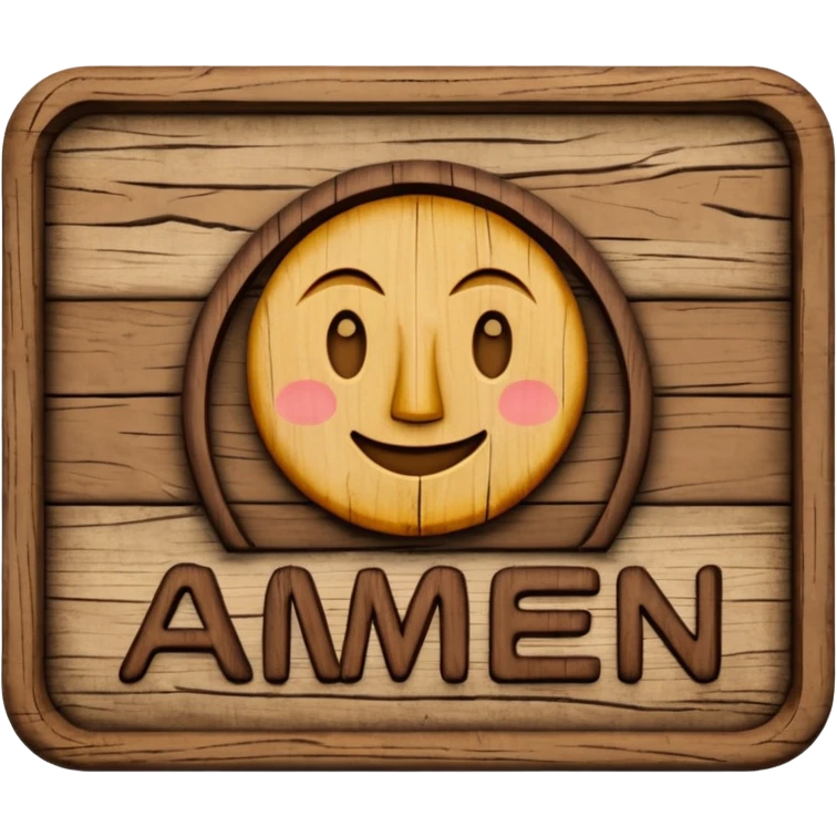 a sign "amen" emoji