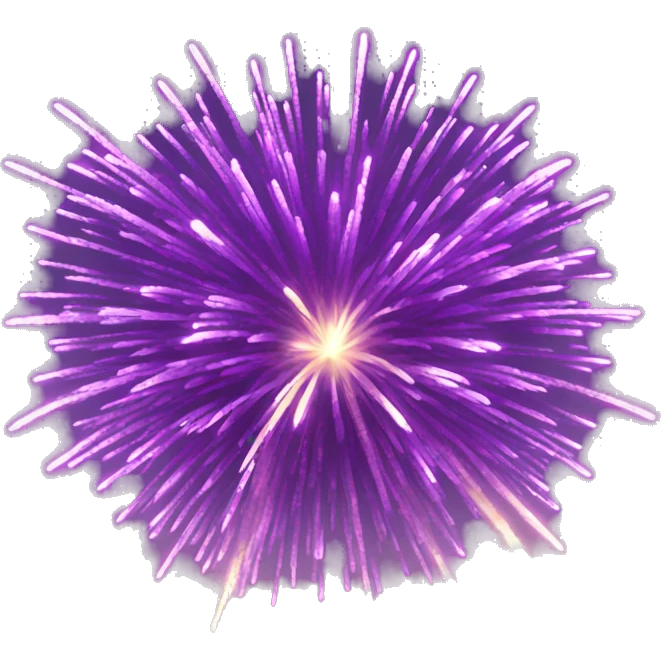 Sparkly purple fireworks  emoji
