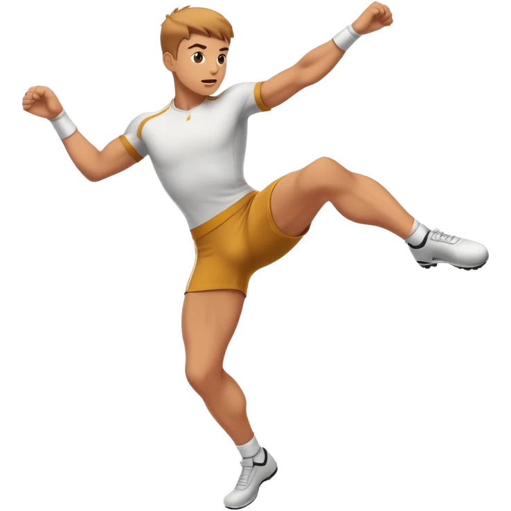 kicking the air emoji