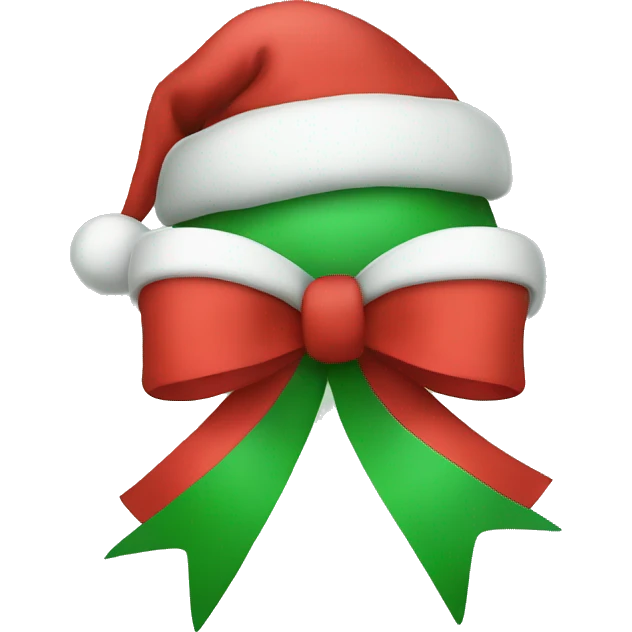 A bow in christmas colors emoji