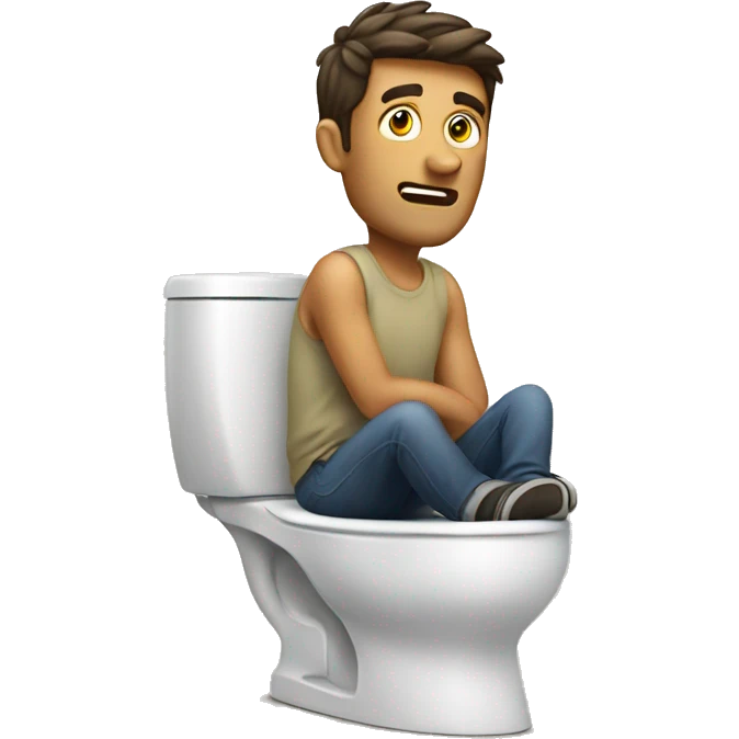 Guy on a toilet emoji