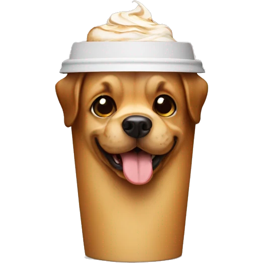 dog coffe emoji