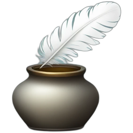 white feather inkpot emoji