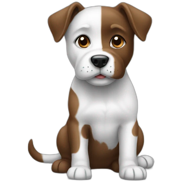 Dog-black-white-brownhead emoji