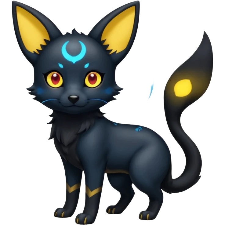 Lunar Nebula Umbreon-Litten full body emoji