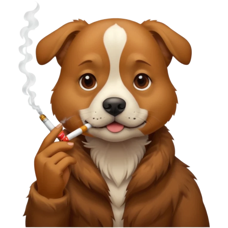 Dog smoking emoji