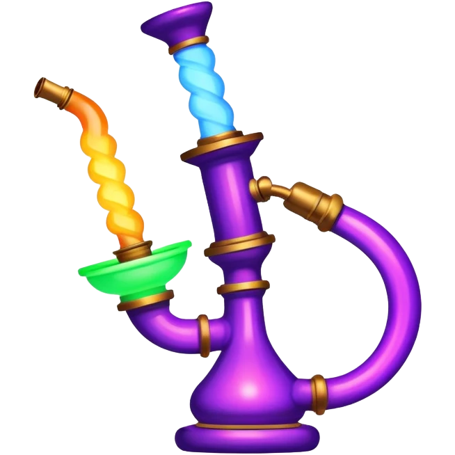 the neon sign of a hookah lounge in the night emoji