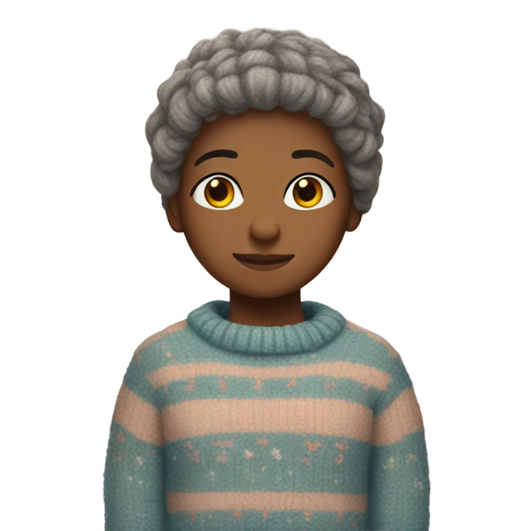 JO wearing a sweater emoji