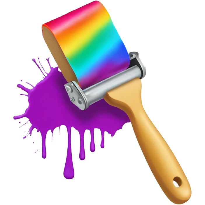 paint roller in hand emoji