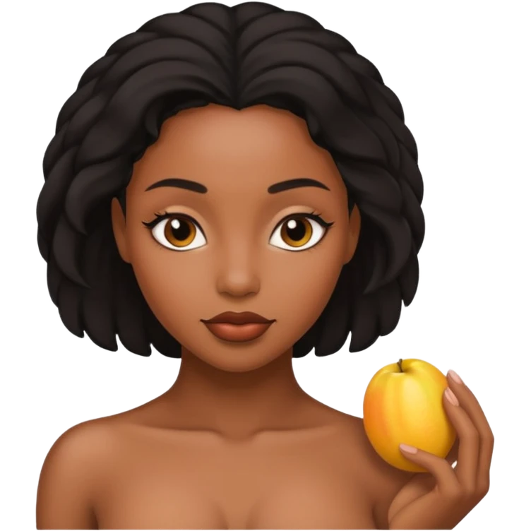 Femme nue noire emoji
