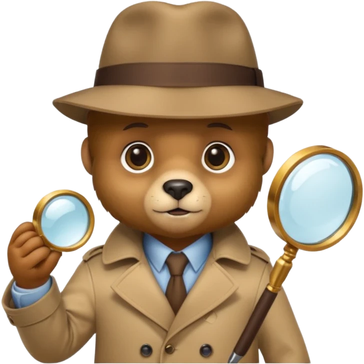 bear baby detective emoji