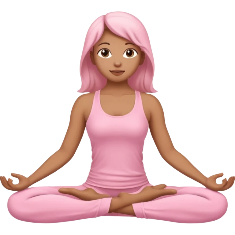 Yoga pink aesthetic emoji