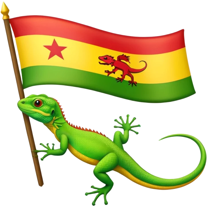 Kürdish flag and lizard emoji