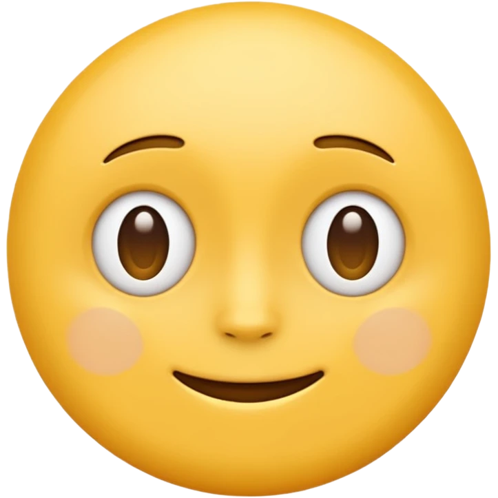 Emoji, yellow round neutral face emoji