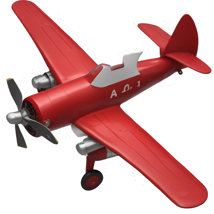 Amelia Earhart's Lockheed Vega 5B model in red emoji