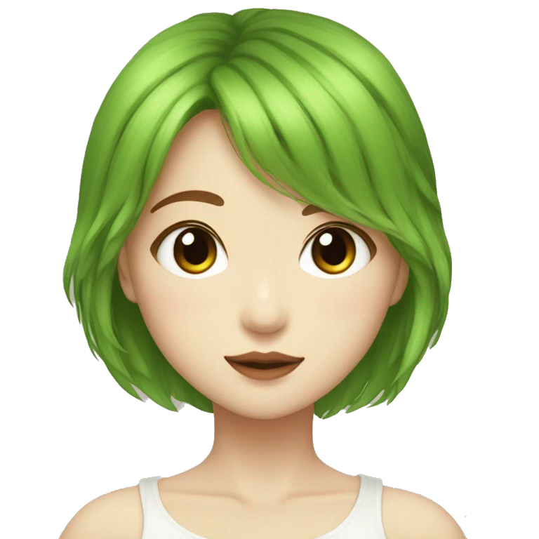 Jimin con una chica de ojos verdes y pelo marrón  emoji