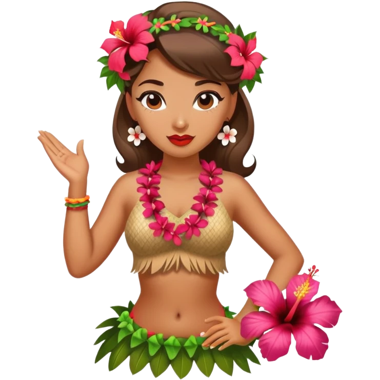 Pin up hula girl  emoji