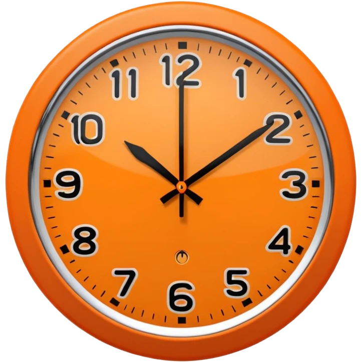 orange wall clock emoji