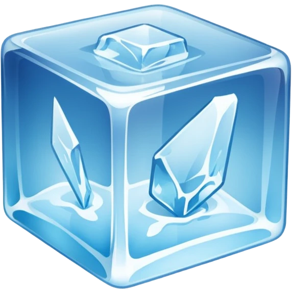 Water frozen cube emoji emoji