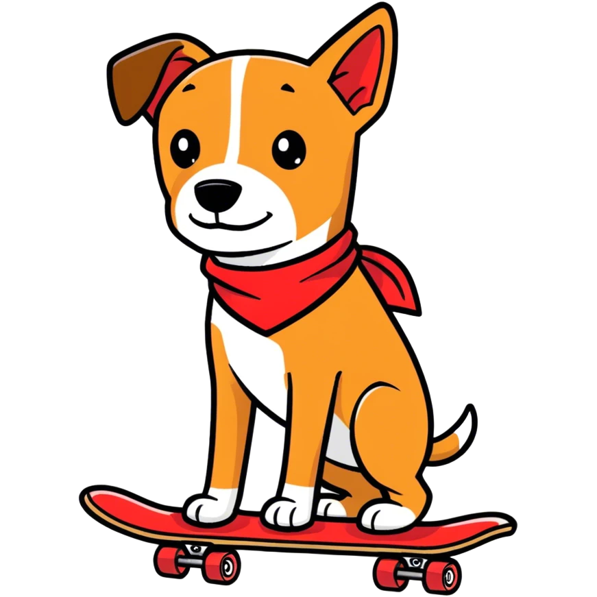 A dog on a skateboard  emoji