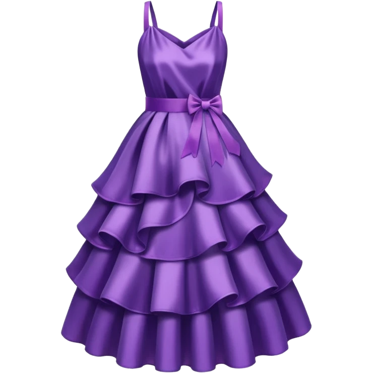 fluffy purple dress emoji