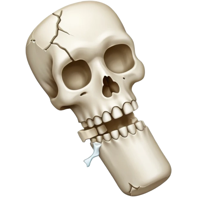 bone broken in half emoji