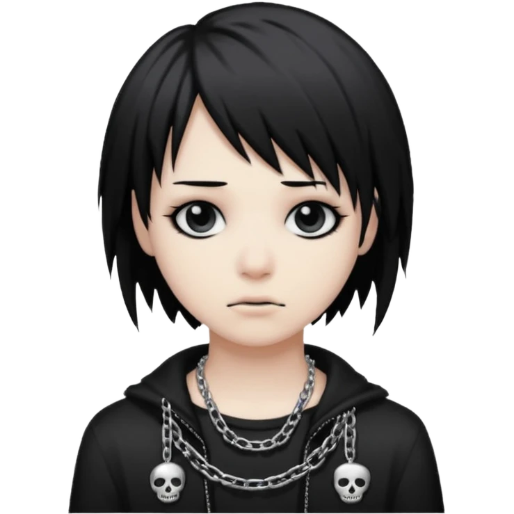 emo black chain emoji