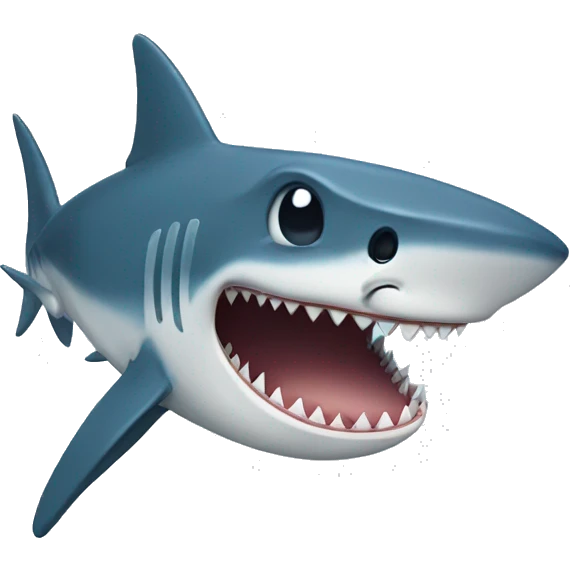 Crying shark emoji