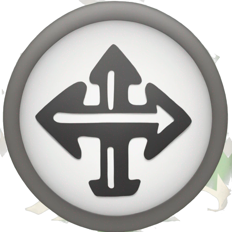 Circular arrow in a circle with a check icon emoji